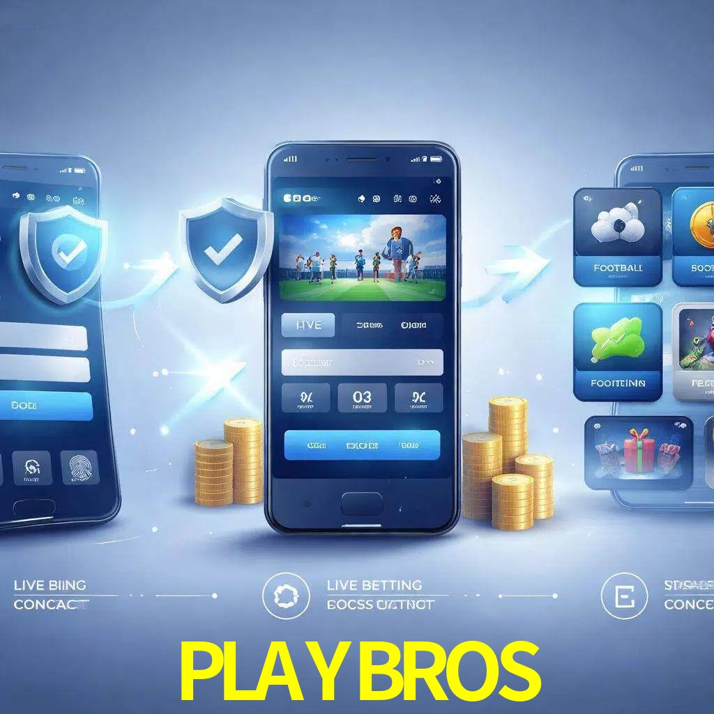Pasos de acceso a la app PLAYBROS en pantalla de teléfono móvil