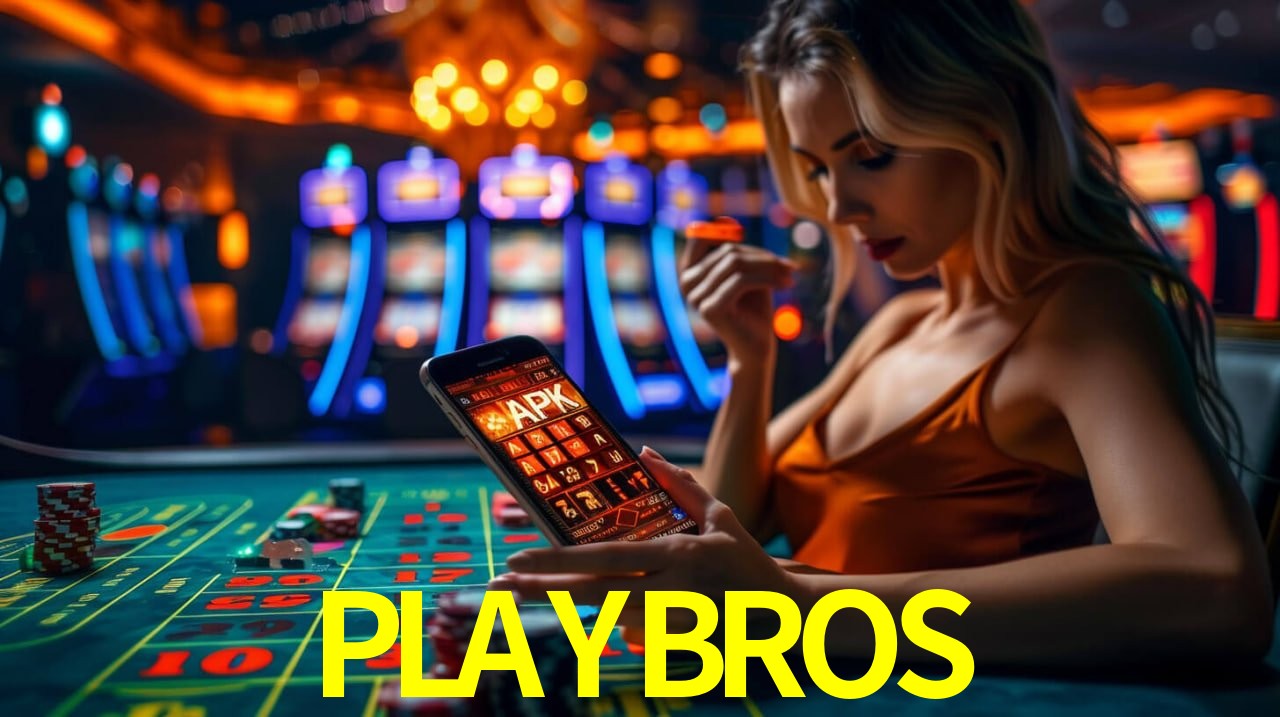 Interfaz de la app móvil PLAYBROS en un smartphone moderno